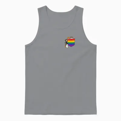 Lustiges Pocket Rainbow Cat Pride Queer Gay Csd Party Lgbtq Unisex Tank Top - Sport Grey