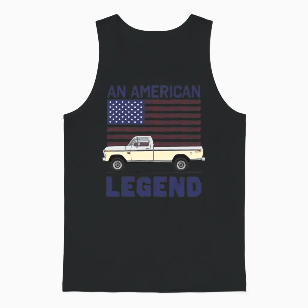 Legend Wimbledon White Unisex Tank Top in Black