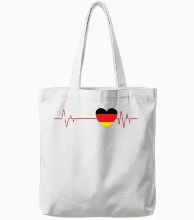 Herz Deutschland Tote Bags - White
