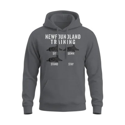 Newfoundland Dog Training Unisex Hoodie - Charcoal