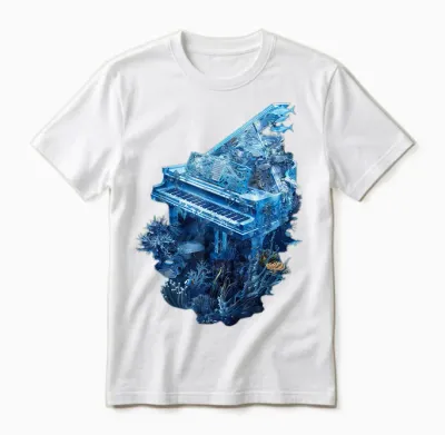 Eau Pour Piano Unisex T-Shirt - White
