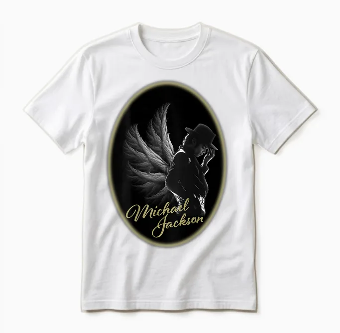 Michael Jackson 088 Back Printed Unisex T-Shirt in White