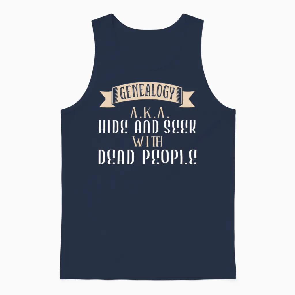 Genealogy Genealogist Unisex Tank Top in Navy