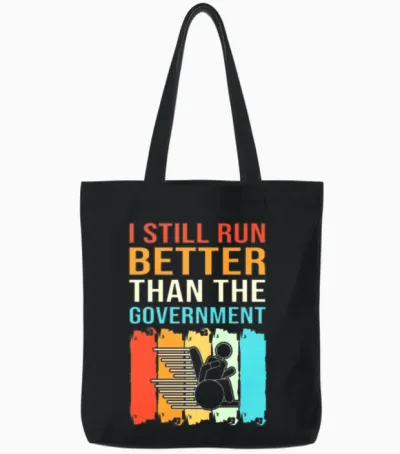 Wheelchair Bound Amputee Handicap Tote Bags - Black