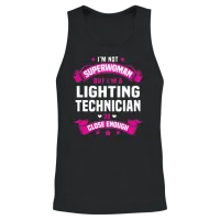 Lighting Technician Unisex Tank Top - Black – 2
