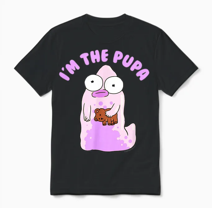 Solar Opposites I'm the Pupa Portrait Funny Cartoon Unisex T-Shirt in Black