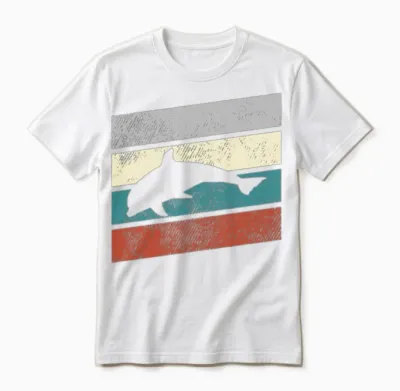 Dolphin Retro Unisex T-Shirt - White