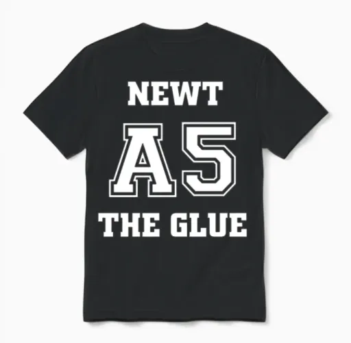 Newt A5 the Glue Mazer Runner Newtmas Thomas Movie Unisex T-Shirt in Black