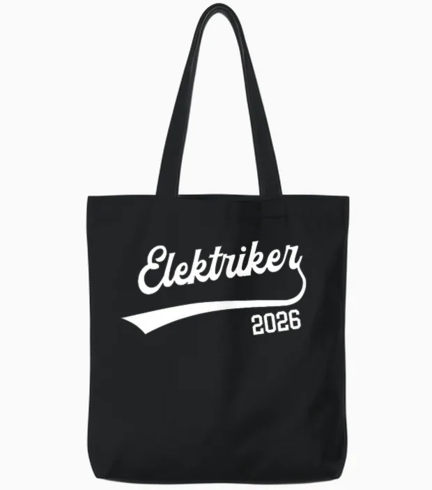 Electrician 2026 Exam Passed Training Tote Bags in Black