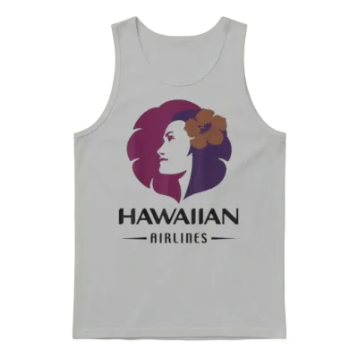 Hawaiian Airlines Vintage Hawaii Camping Unisex Tank Top - Ash