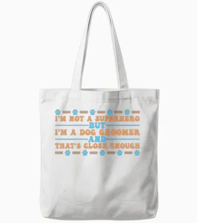 Dog Groomer Dog Grooming Tote Bags - White