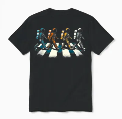 Retro Astronaut Weltraum Geschenke Männer Kinder Frauen Lustig Weltraum Unisex T-Shirt - Black