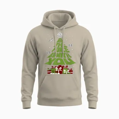 Star Wars May the Force Be with You Christmas Tree Unisex Hoodie - Sand