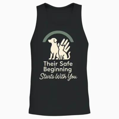 Animal Shelter Worker Animal Rescue Volunteer Unisex Tank Top - Black