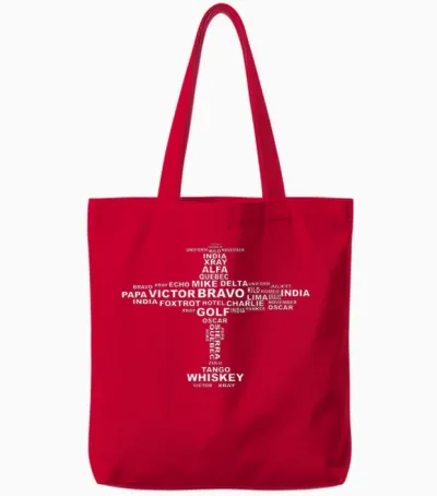 Full Phonetic Alphabet Shirt | Cute Plane Letters Tee Gift Tote Bags - Red