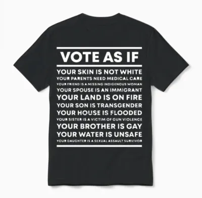 Vote as If Unisex T-Shirt - Black