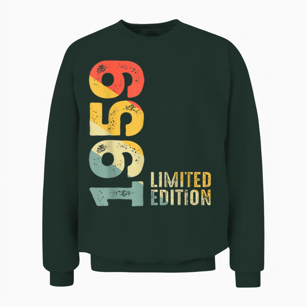 édition Limitée 1959 Born 1959 Anniversaire Unisex Sweatshirt in Forest