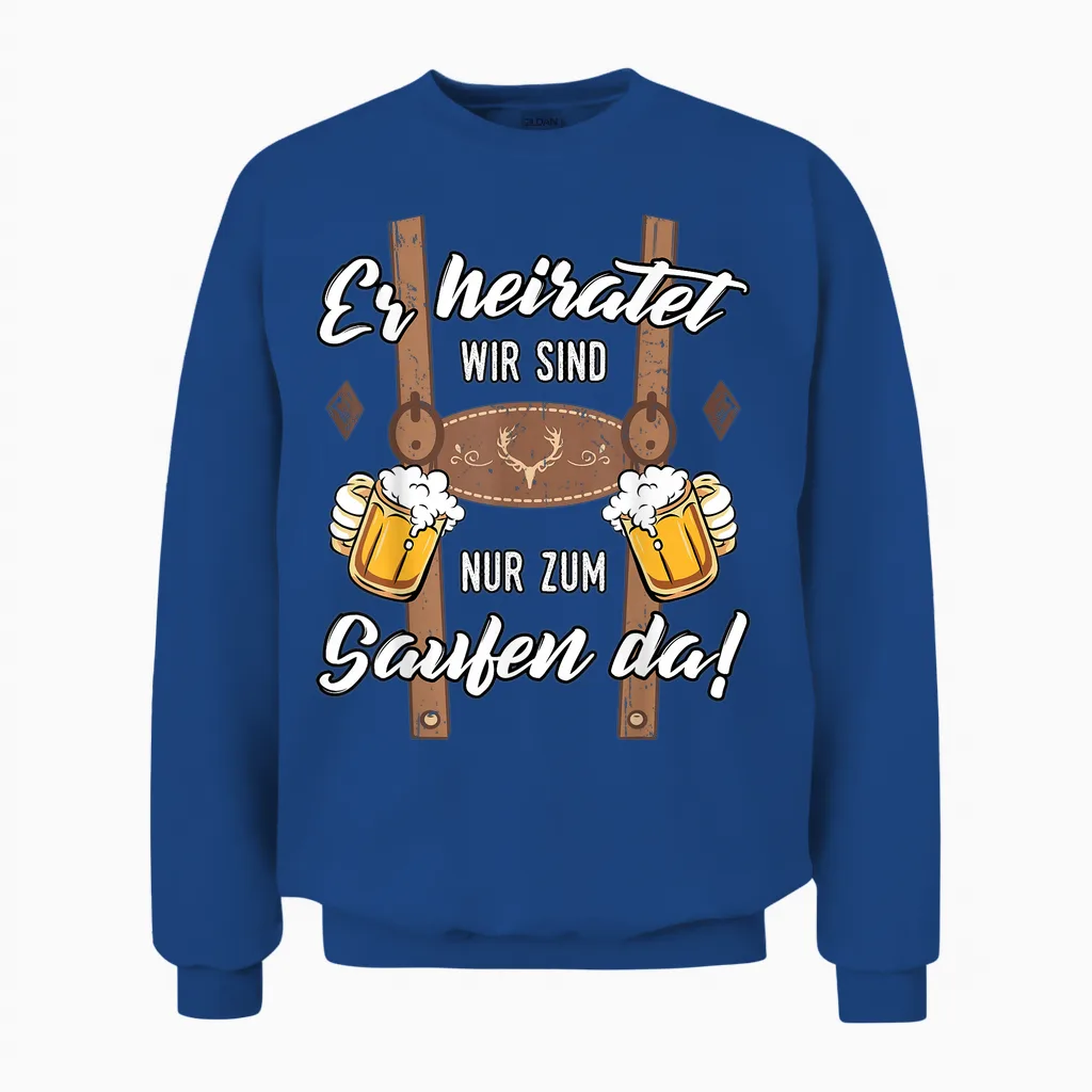 Team Bräutigam Shirt Jga Männer T-Shirt Junggesellenabschied Unisex Sweatshirt in Royal