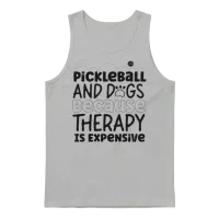 Pickleball Dog Pickleball and Dogs Unisex Tank Top - Ash – 1