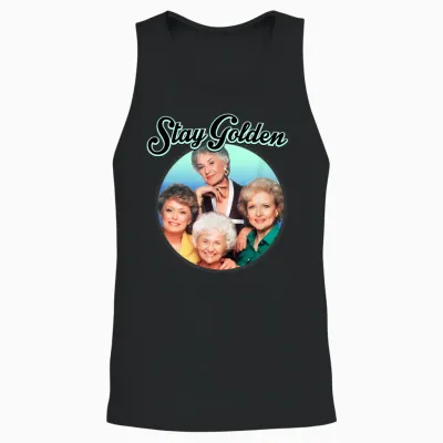 The Golden Girls - Stay Golden Unisex Tank Top - Black