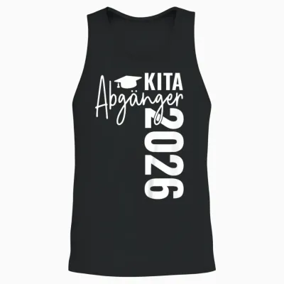 Kita Abgänger 2026 Schulkind Einschulung Schulanfang Schule Unisex Tank Top - Black