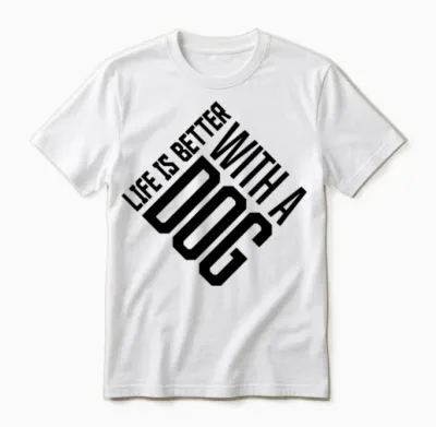 Better with a Dog Unisex T-Shirt - White