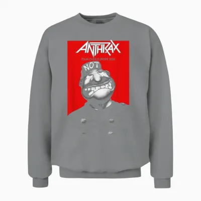 Anthrax Tour Over Europe T-Shirt, Black, S Unisex Sweatshirt - Sport Grey