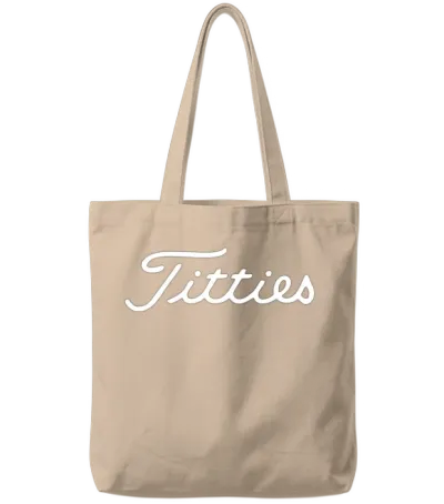 Funny Golf Titties Funny Saying Golfer Golfing Tote Bags - Natural