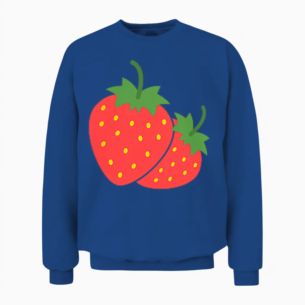 Erdbeer-Taschenhemd Strawberry Art T-Shirt Trendy Unisex Sweatshirt in Royal