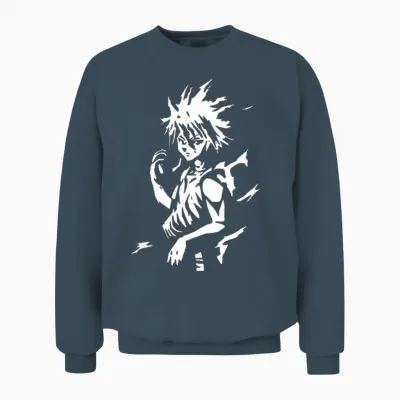 A7 Killua Assassin Lightning Aura Manga Anime Unisex Sweatshirt - Dark Heather