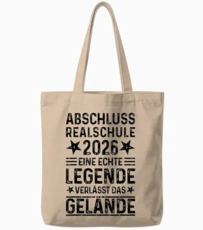 Realschule Abschluss 2026 Eine Legende Verlässt Das Gelände Tote Bags - Natural