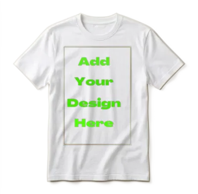 Add Your Own and Text Design Custom Personalized Unisex T-Shirt - White