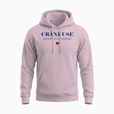 Citation Fille Crâneuse Phrase Drôle Humour Craneuse Unisex Hoodie - Light Pink