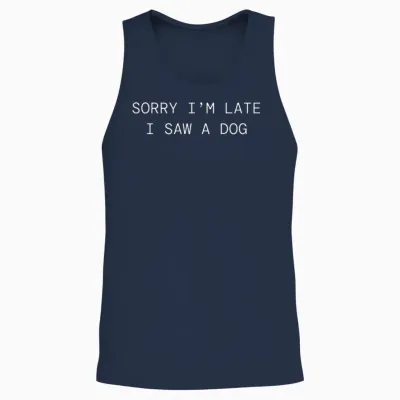 Dog Lover Unisex Tank Top - Navy