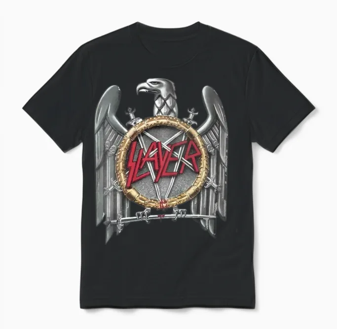 Slayer Band Novelty Holiday Gift Unisex T-Shirt in Black