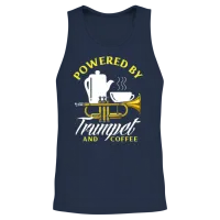 Funny Trumpet Player Gift Unisex Tank Top - Navy – 2