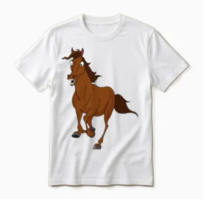 Horse Running Unisex T-Shirt - White