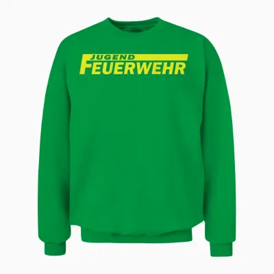 Jugendfeuerwehr Schriftzug Groß Rücken - Feuerwehr Unisex Sweatshirt - Irish Green