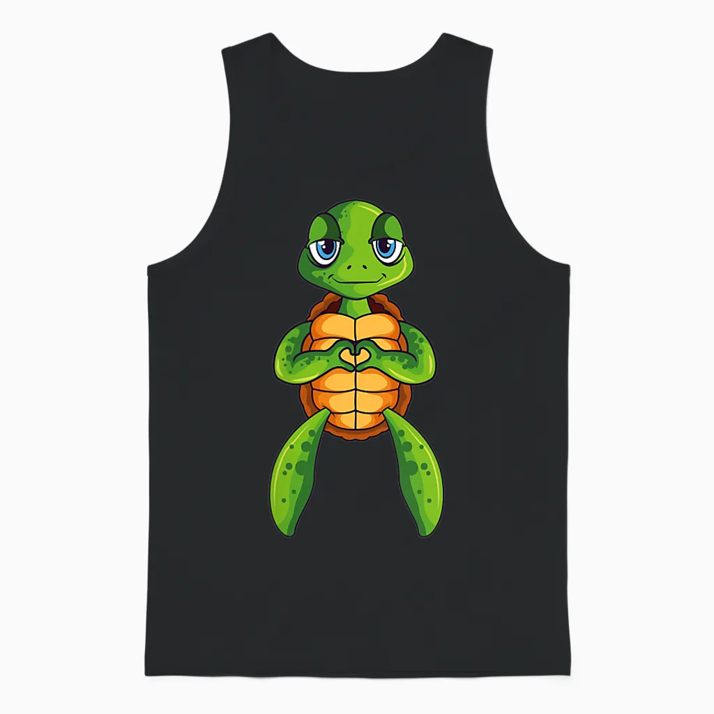 Schildkröten Kinder Jungen Mädchen Damen Schildkröte Unisex Tank Top in Black
