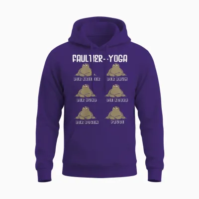 Lustiges Faultier Yoga Sprüche Entspannte Sportler Unisex Hoodie - Purple
