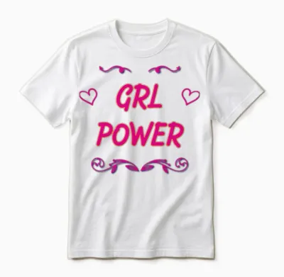 Girls Power Funny Slogan for Girls Women Power Unisex T-Shirt - White