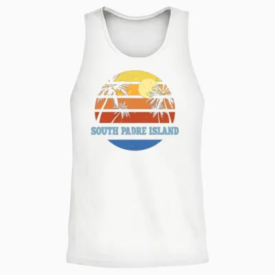 South Padre Island Texas South Padre Island Beach Unisex Tank Top - White