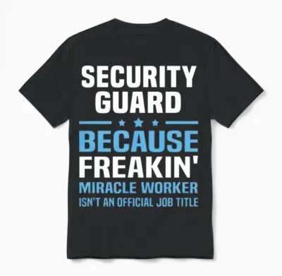 Security Guard Unisex T-Shirt - Black