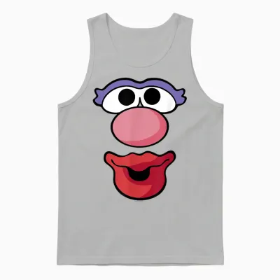Mr. Potato Head Halloween Mrs. Potato Head Big Face Unisex Tank Top - Ash