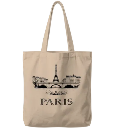 Paris Tote Bags - Natural