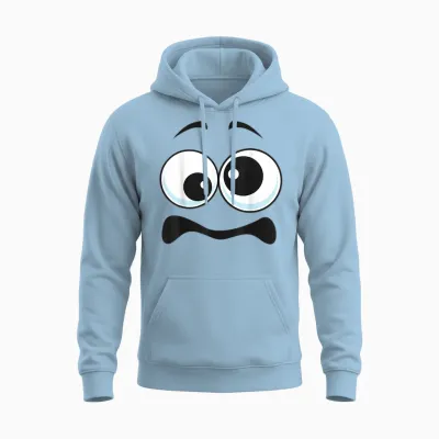 Creepy Carrots Face Funny Halloween Costume Kids and Adults Unisex Hoodie - Light Blue
