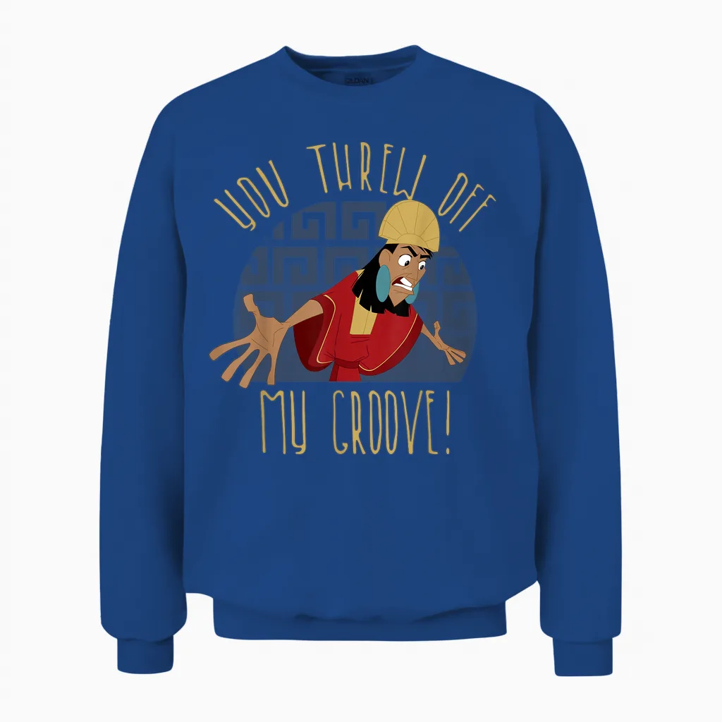 Disney Emperor's New Groove Kuzco Thrown off Graphic Unisex Sweatshirt in Royal