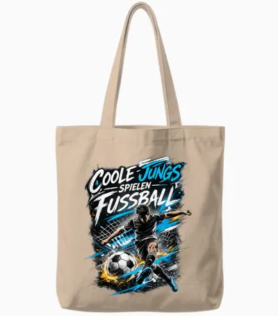 Fußball T-Shirt Kinder Junge Fußballer Geburtstag Geschenk Tote Bags - Natural