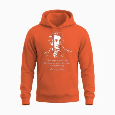 Heinrich Heine Zitat Ein Kluger Bemerkt Alles Unisex Hoodie - Orange