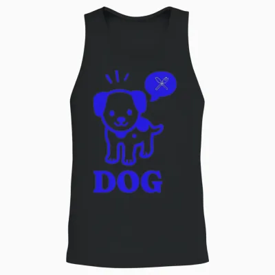 Dog Unisex Tank Top - Black